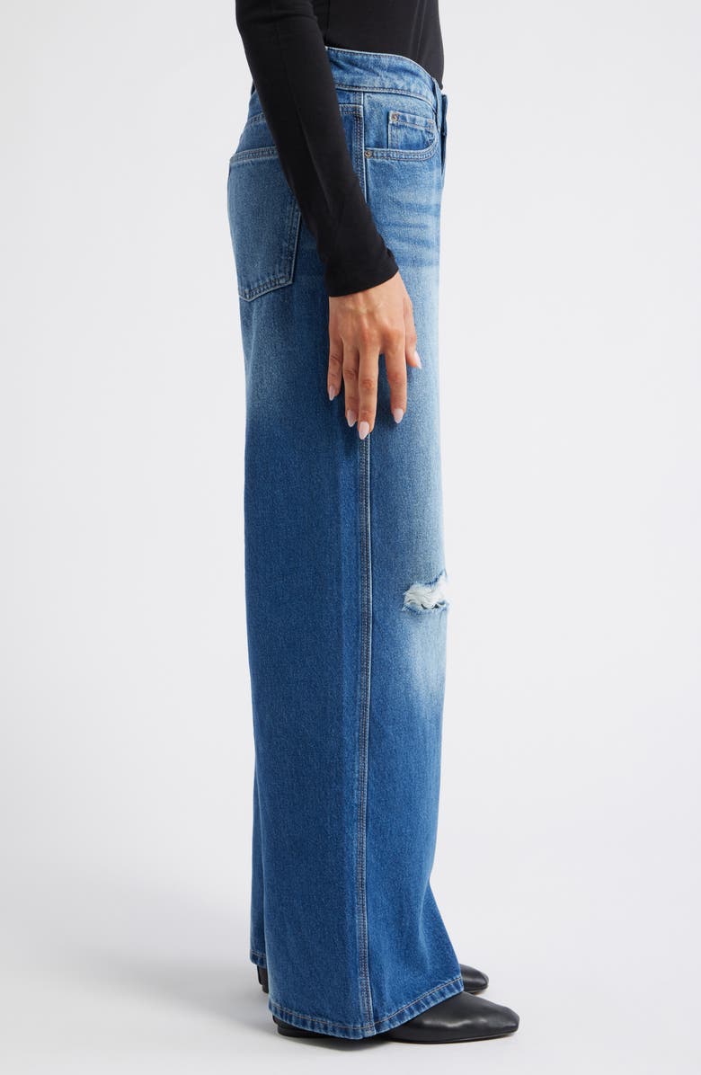 WARP+WEFT CJU Low Rise Wide Leg Ripped Jeans, Alternate, color, Los Feliz