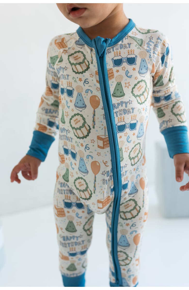 In My Jammers Birthday Zipper Romper, Main, color, Cream