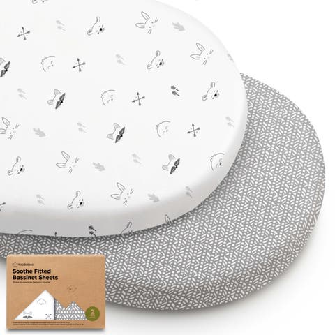2-Pack Soothe Fitted Bassinet Sheets