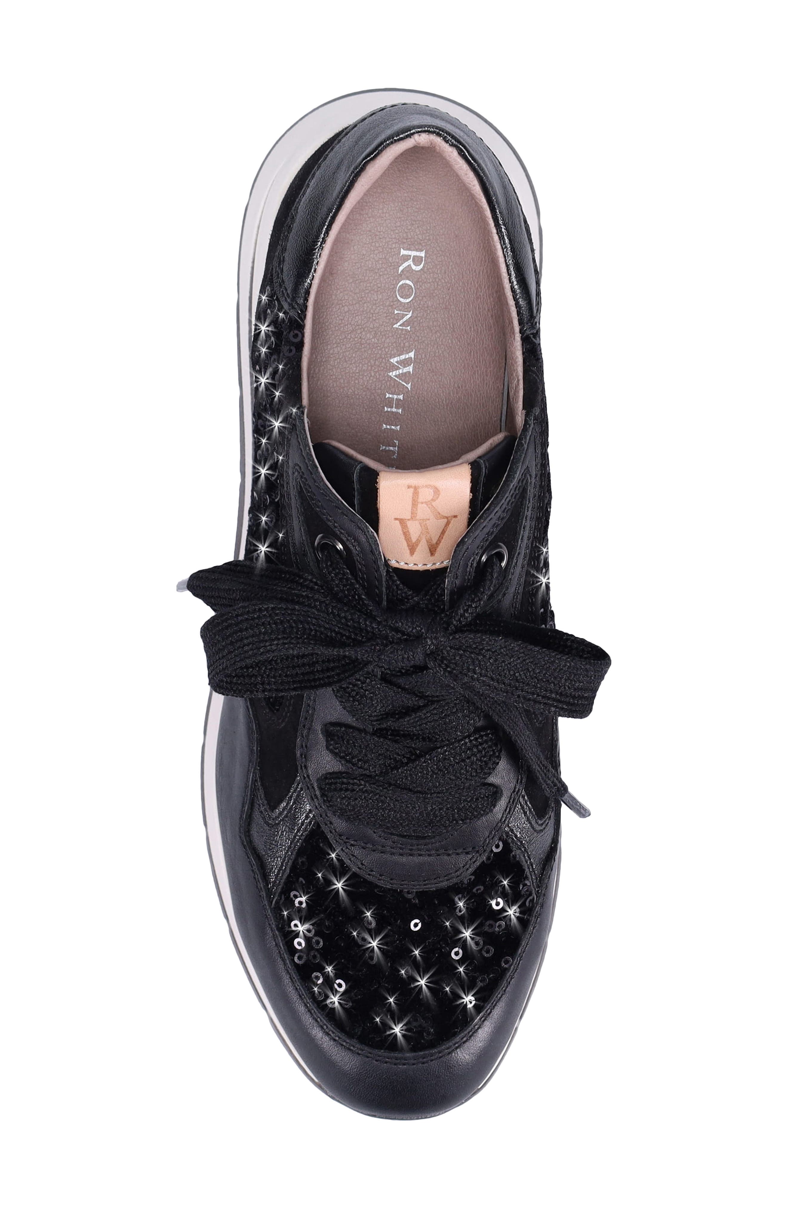 Ron White Zara Wedge Sneaker, Alternate, color, Onyx