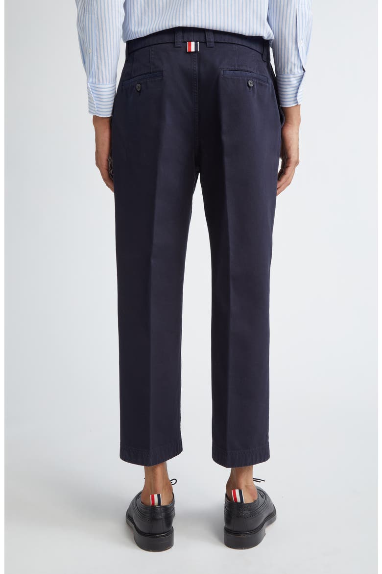 Cotton Twill Crop Chinos, Alternate, color, NAVY