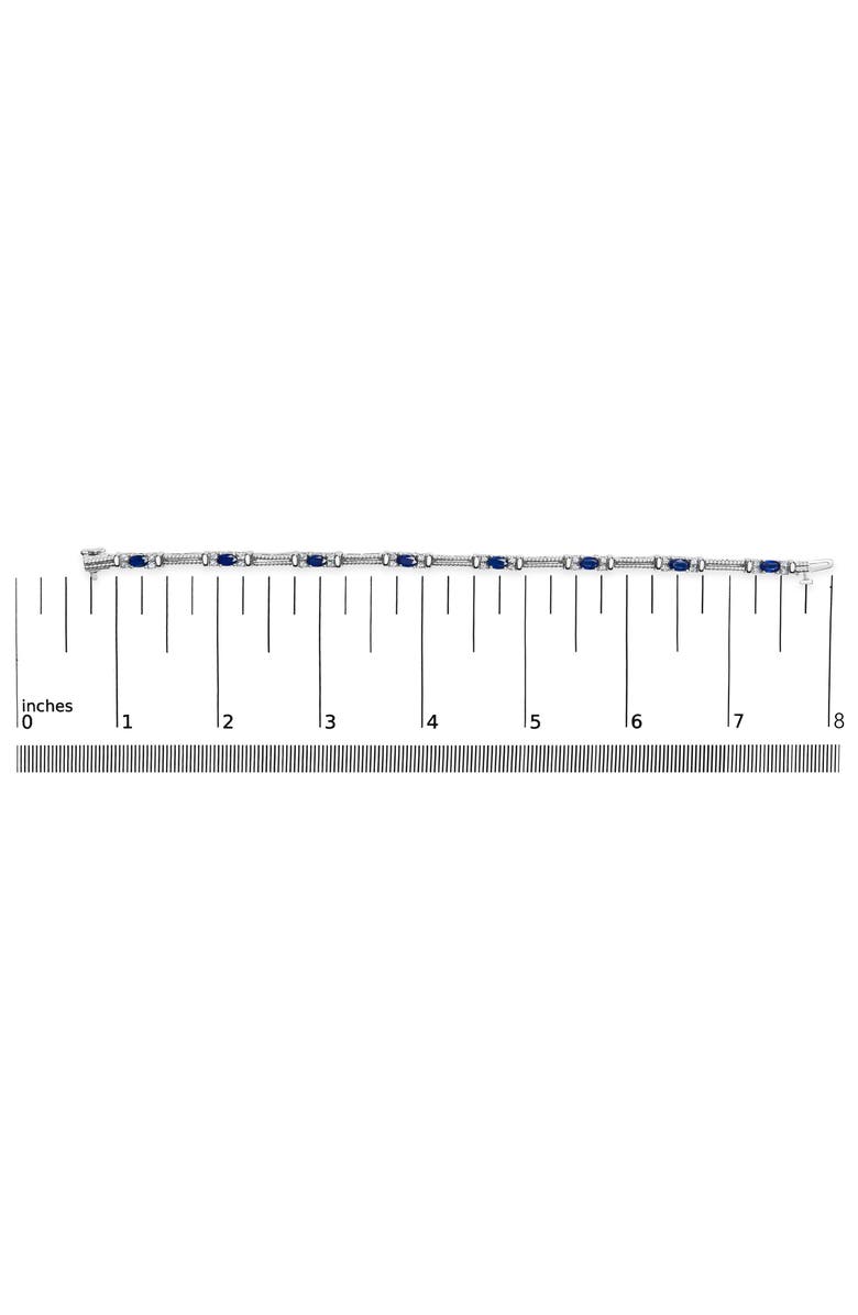 Haus of Brilliance 14K Gold 1/2 Cttw Diamond & Sapphire Braided Link Bracelet, Alternate, color, White