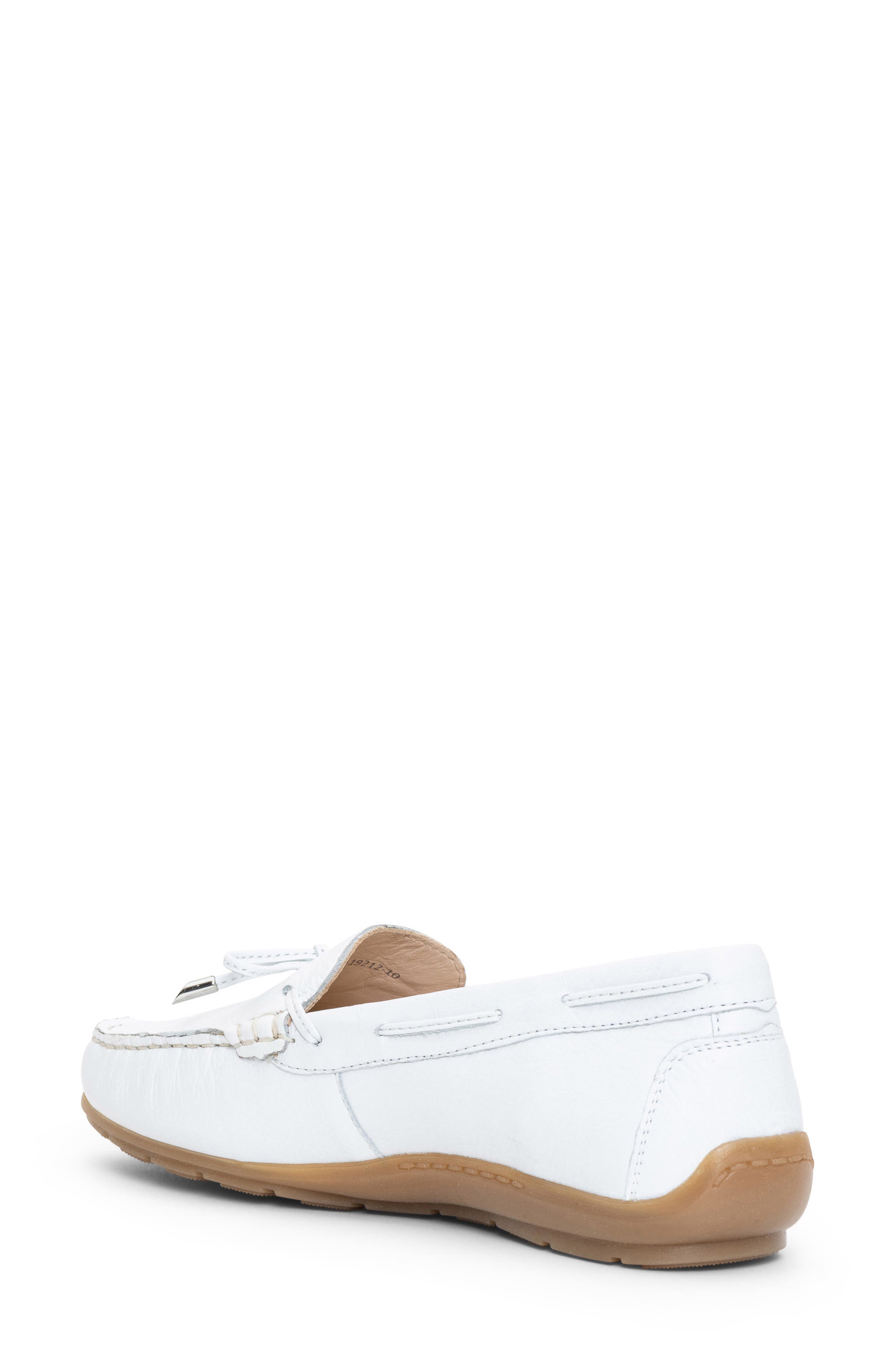 Amarillo Leather Driving Shoe, Alternate, color, WHITE CERVOCALF