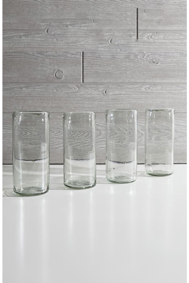 Handblown Glasses Highball - Set of 4, Alternate, color, Clear