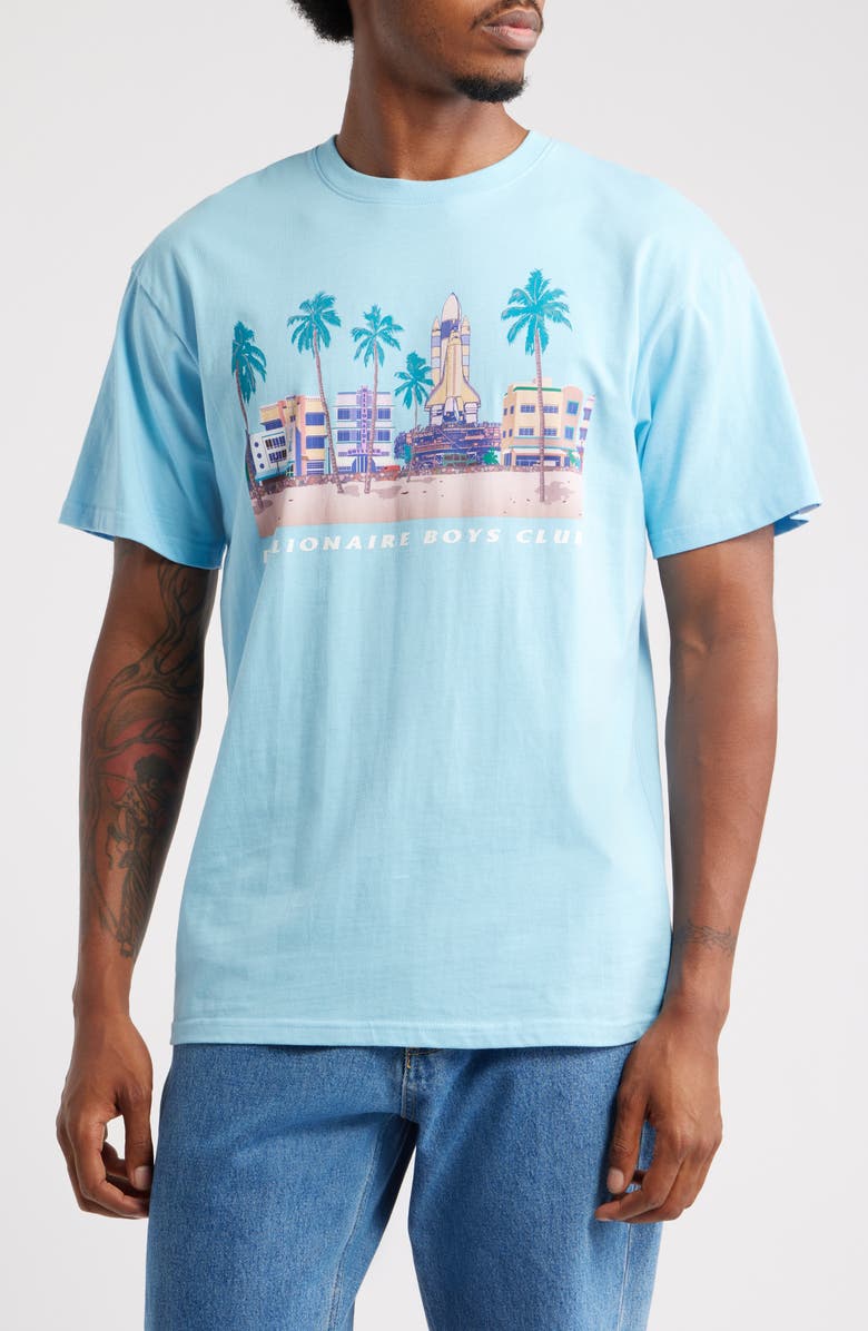 Billionaire Boys Club South Beach Graphic T-Shirt, Main, color, Baltic Sea