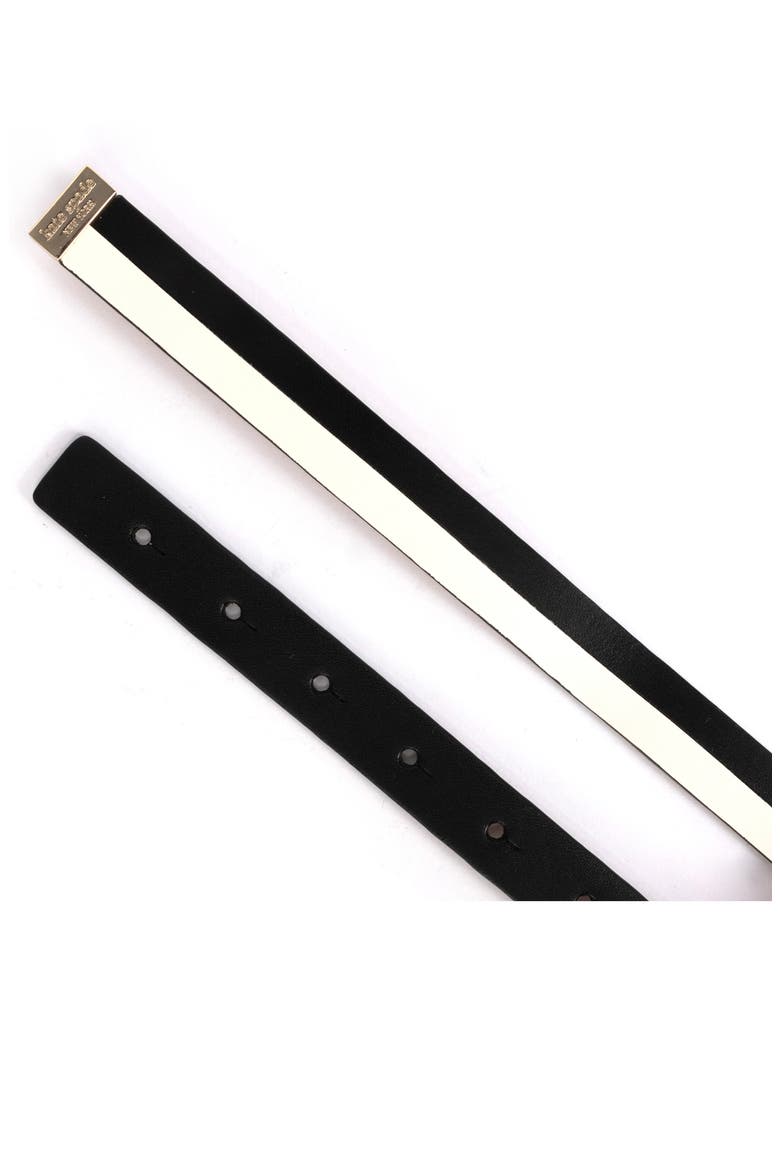two-tone bow belt, Alternate, color, BLACK / CREAM