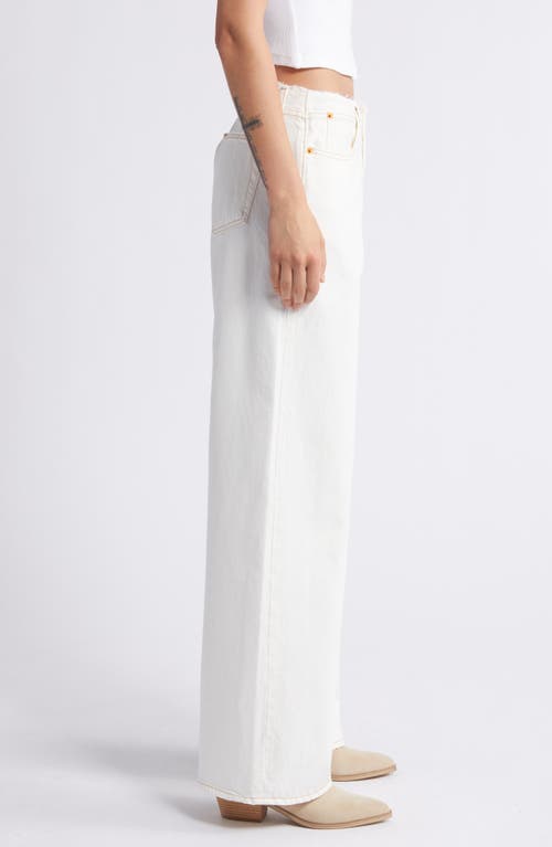 Slvrlake Mica No Waistband Wide Leg Jeans In Natural White