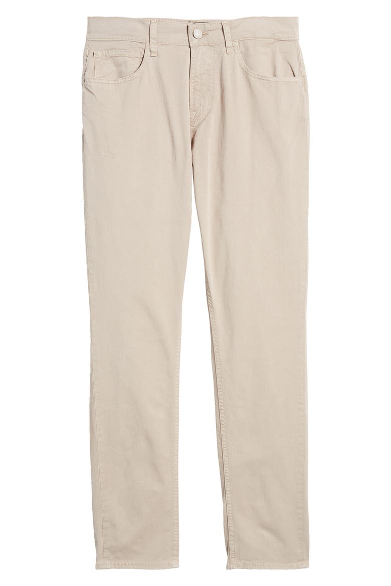 Adrien Slim Fit Five-Pocket Airweft Twill Pants, Alternate, color, SESAME
