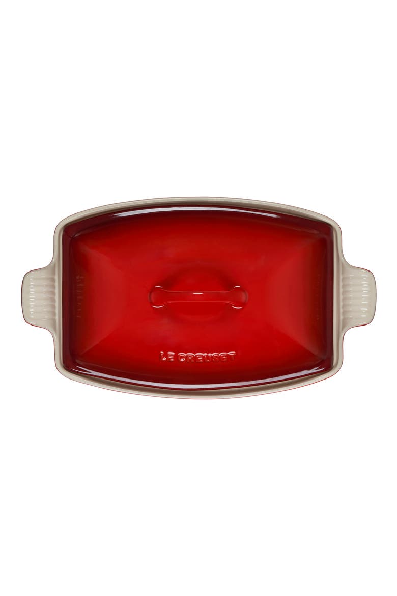 Heritage Stoneware Deep Covered Baker, Alternate, color, CERISE