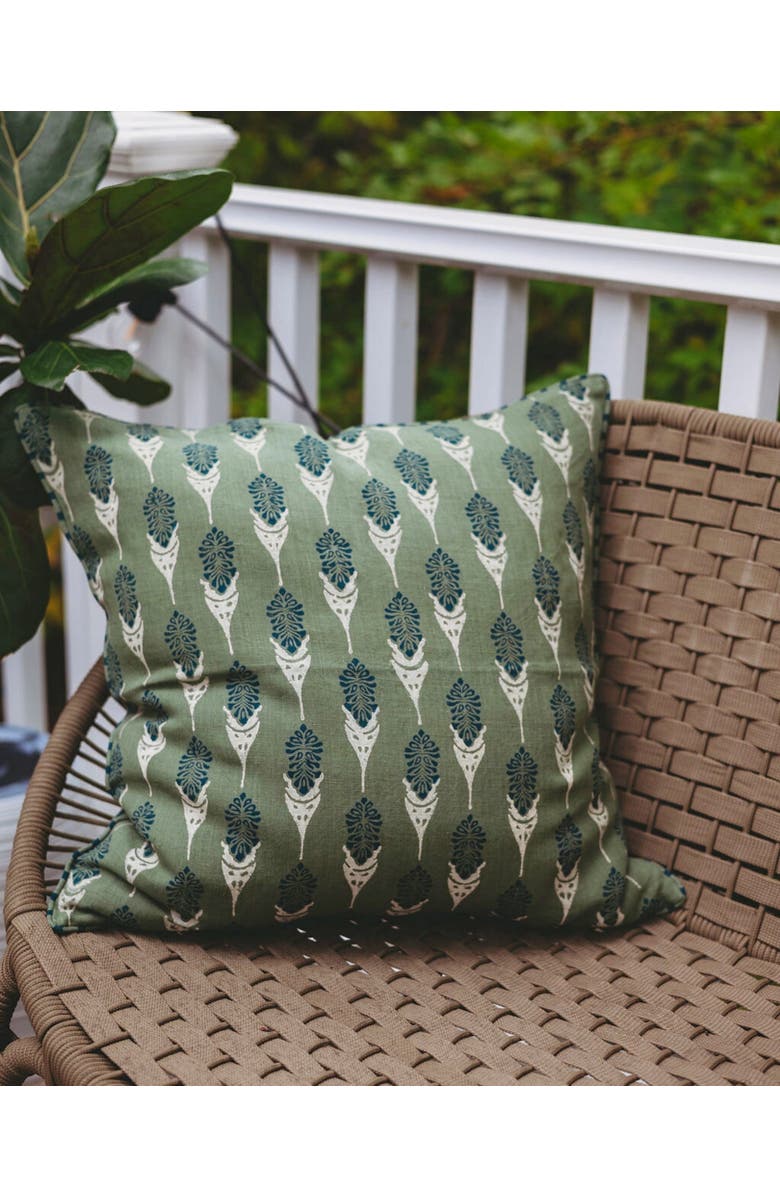 Banyan & Birch Bahaar Throw Pillow Cover, Alternate, color, Oil Green