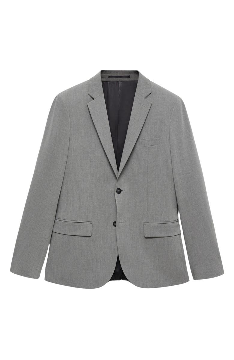 MANGO Superslim Fit Stretch Sport Coat, Alternate, color, Grey