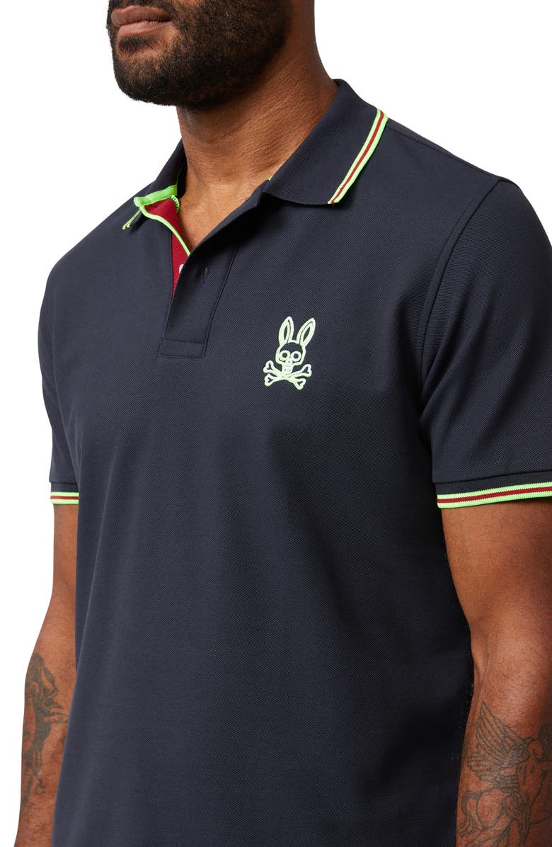 Psycho Bunny Gresham Tipped Piqué Polo, Alternate, color,