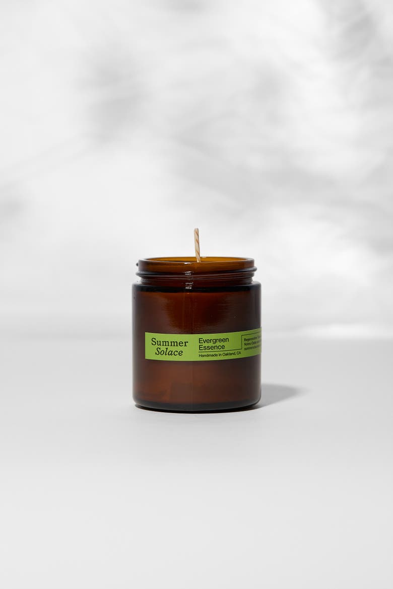 Evergreen Essence (Cedar and Oakmoss) Candle, Alternate, color, Dark Amber