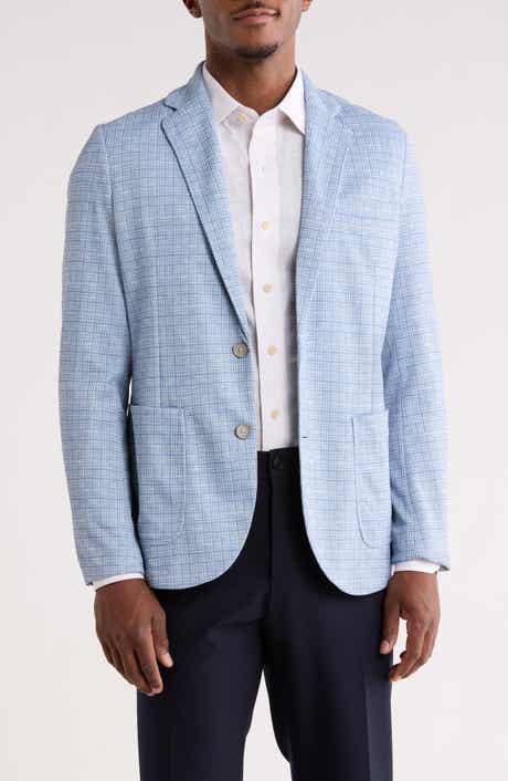 Stretch Knit Patterned Blazer