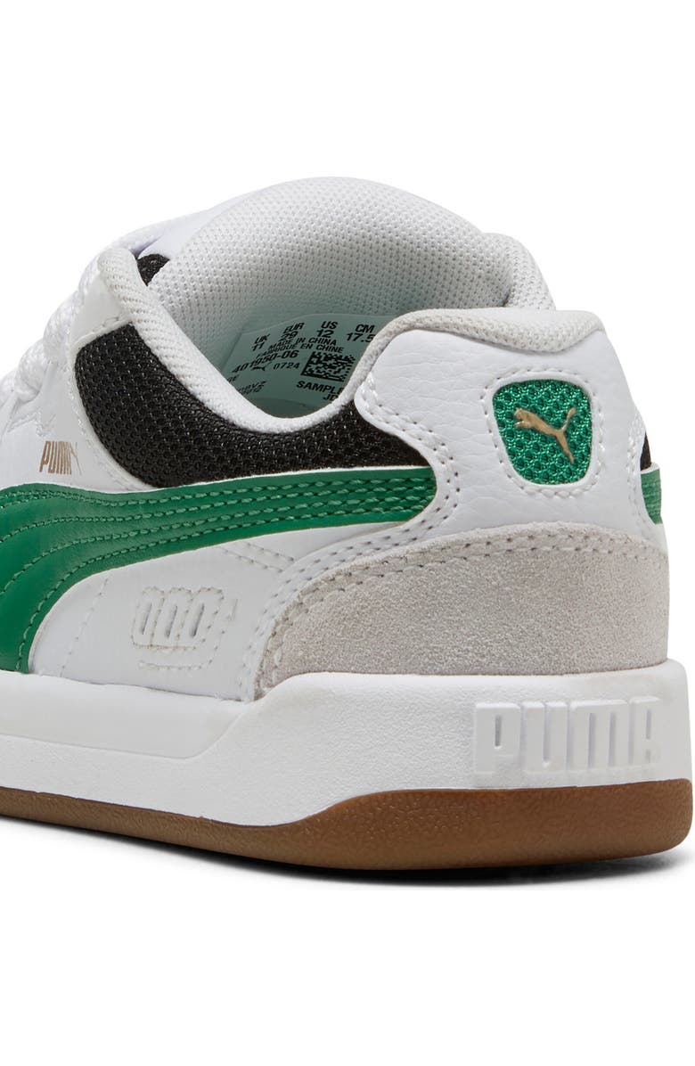 PUMA Kids' Park Lifestyle Sk8 Sneaker, Alternate, color, Puma White/ Green/ Gold