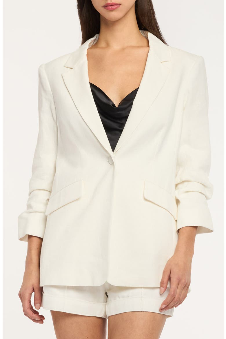 Kylie Linen & Cotton Blazer, Main, color, IVORY