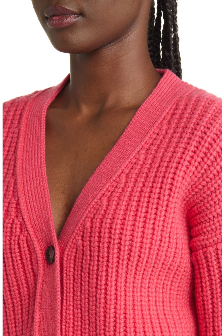 '70s Wool Cardigan, Alternate, color, POP ROSE