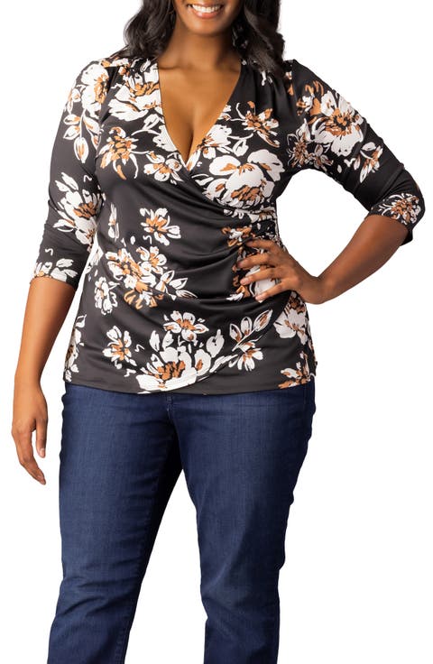 Faux Wrap Top (Plus Size)