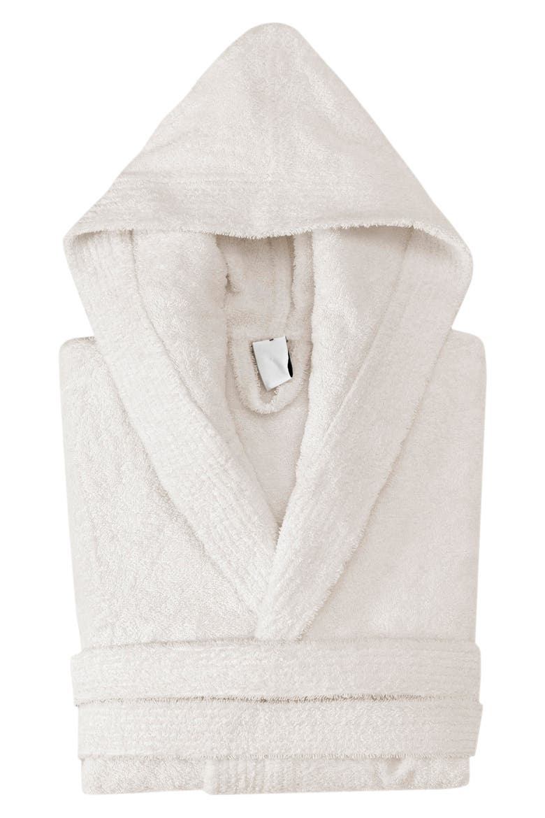 Hooded Turkish Cotton Bathrobe, Main, color, CREAM