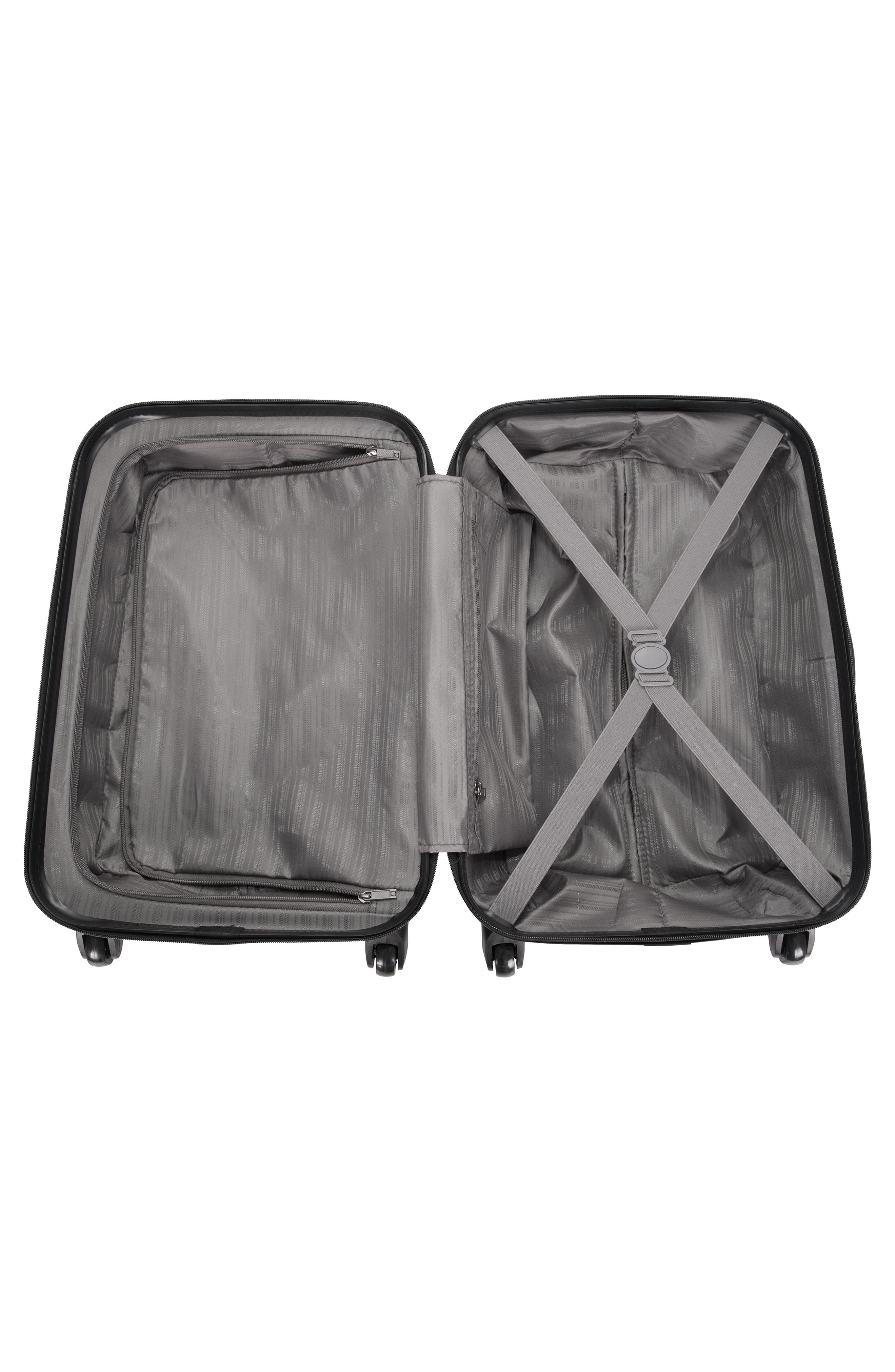 Kenneth Cole Reaction Out of Bounds 20" Lightweight Hardside 4-Wheel Spinner Carry-On Luggage, Alternate, color, Charcoal