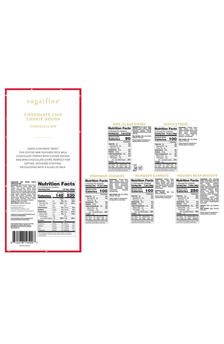 sugarfina Deck the Halls Chocolate Bar & Candy Cube Set, Alternate, color,