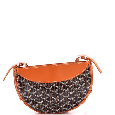 Hirondelle Shoulder Bag Coated Canvas and Leather