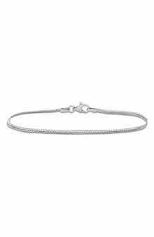 Sterling Silver Herringbone Chain Bracelet