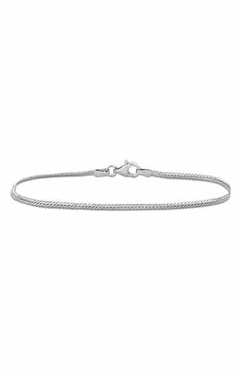 Sterling Silver Herringbone Chain Bracelet