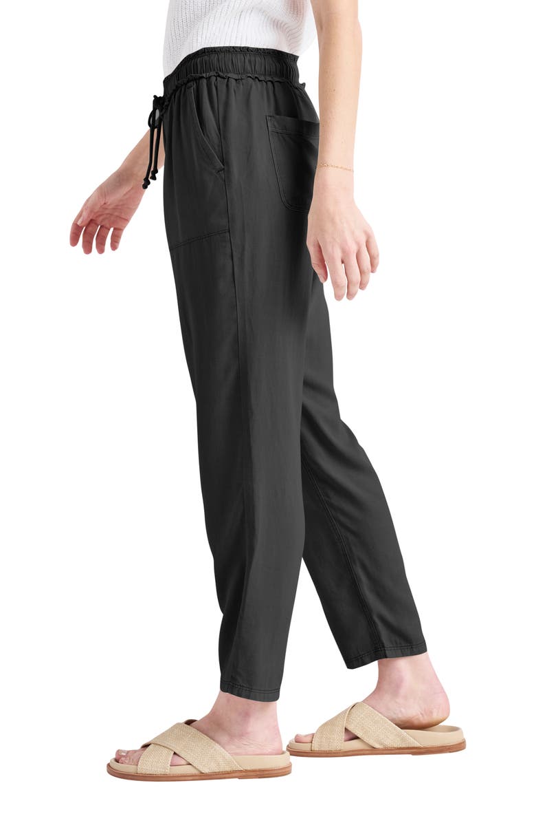Splendid Naomi Tie Waist Ankle Pants, Alternate, color, Black