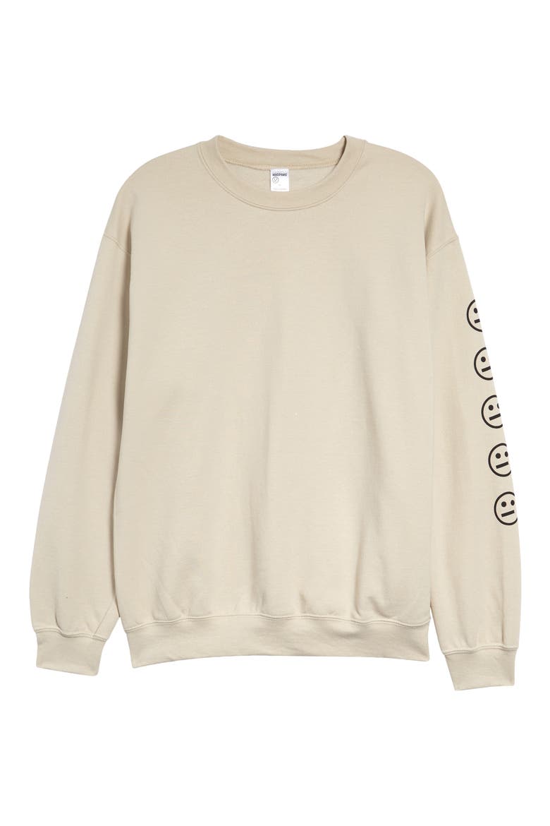 Unisex Graphic Cotton Sweatshirt, Main, color, SAND