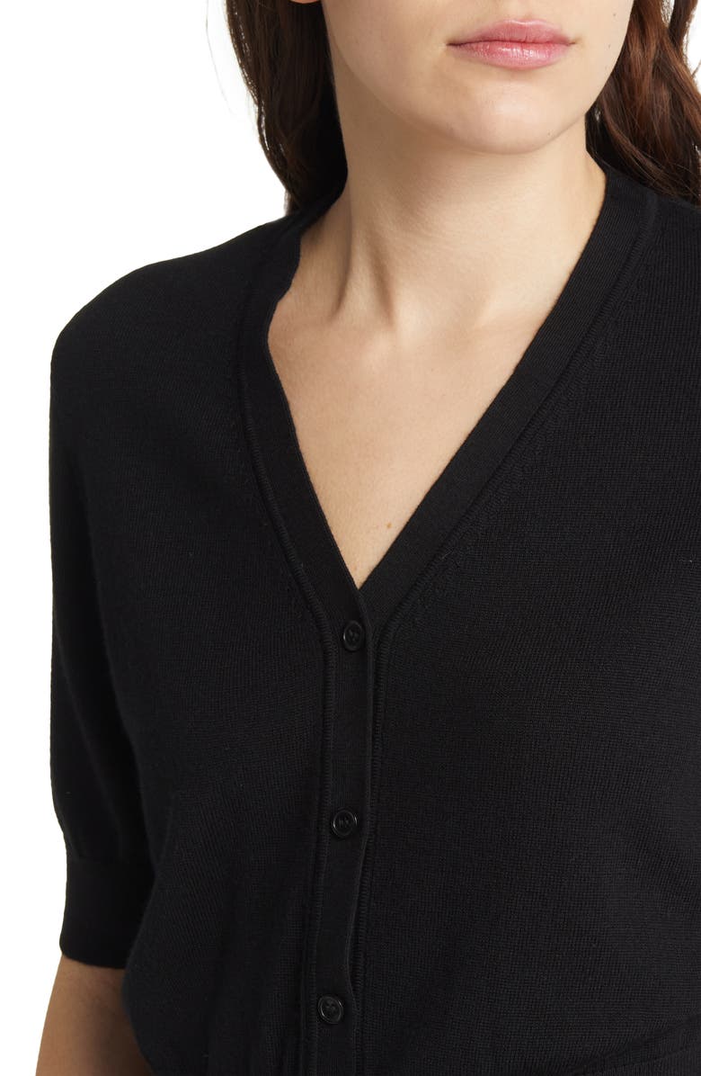 COS Slim Fit Short Sleeve Wool Cardigan, Alternate, color,