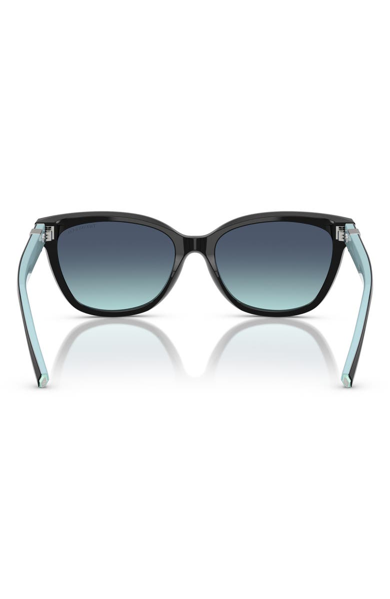 Tiffany & Co. 55mm Gradient Cat Eye Sunglasses, Alternate, color, Black/ Azure Gradient Blue