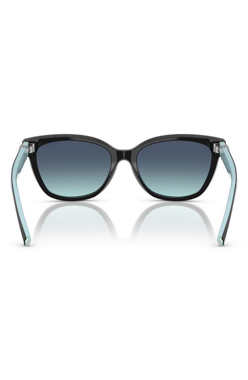 Tiffany & Co . Woman Sunglasses Tf4237b In Black/azure Gradient Blue