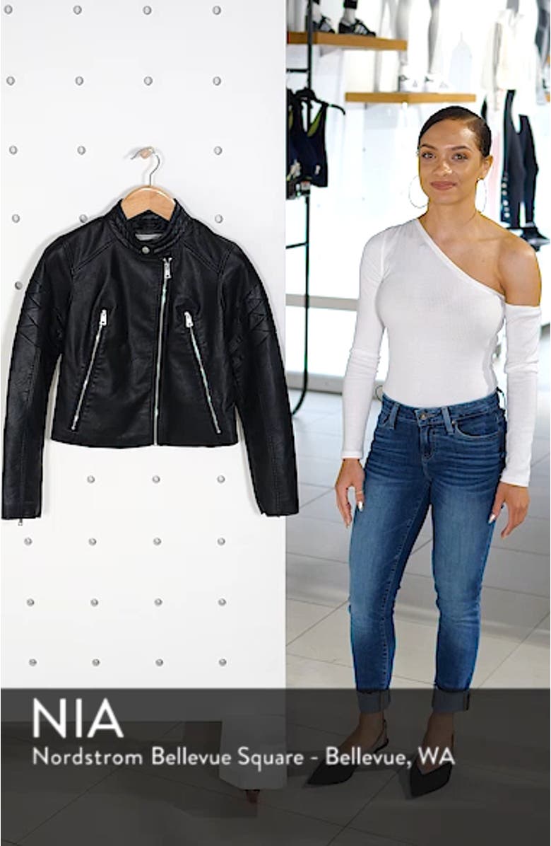Faux Leather Moto Jacket, sales video thumbnail