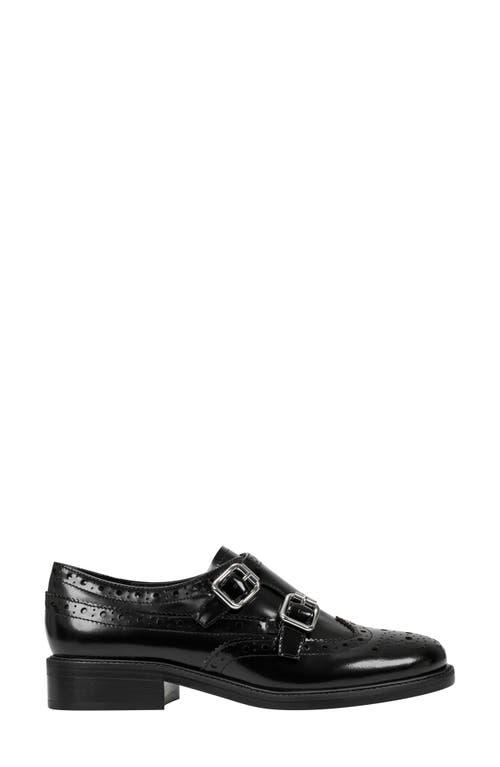 Marc Fisher Ltd Parker Wingtip Monk Strap Shoe In Black