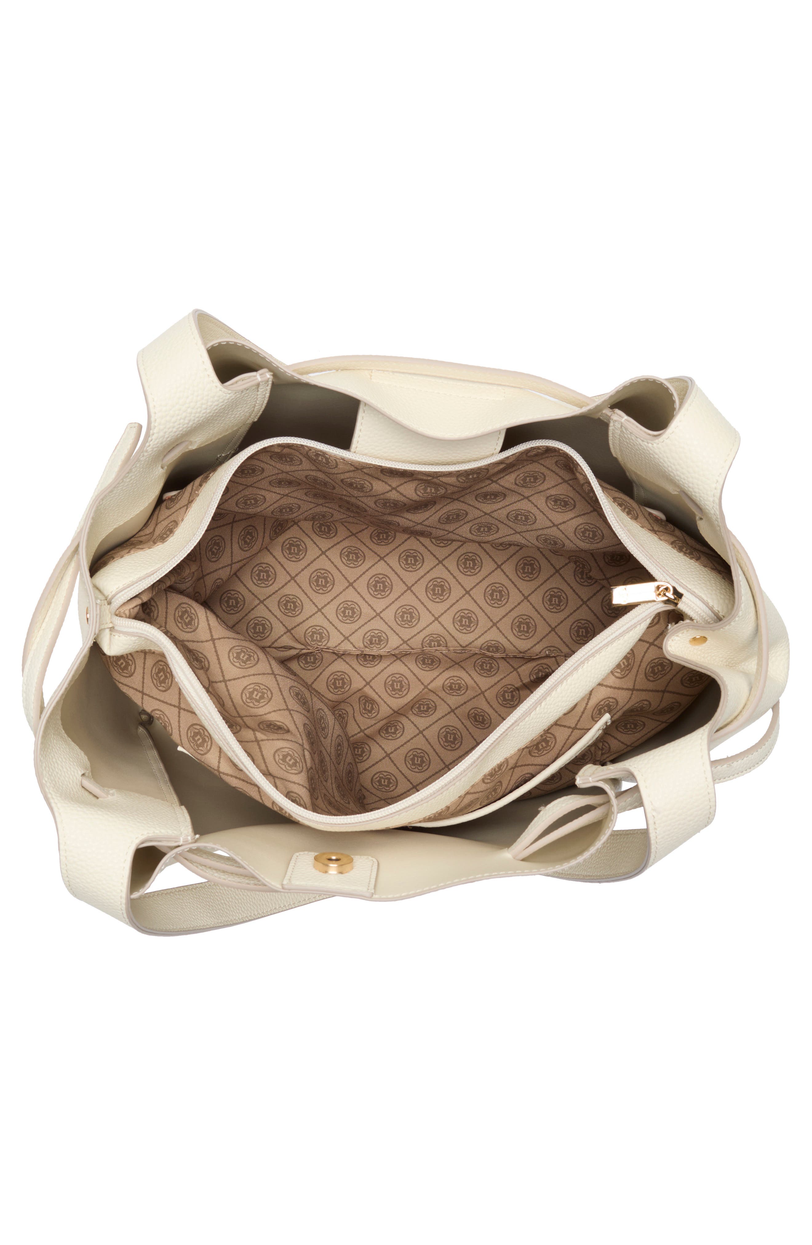 Nanette Lepore Laurel Belted Shoulder Bag, Alternate, color, Rice