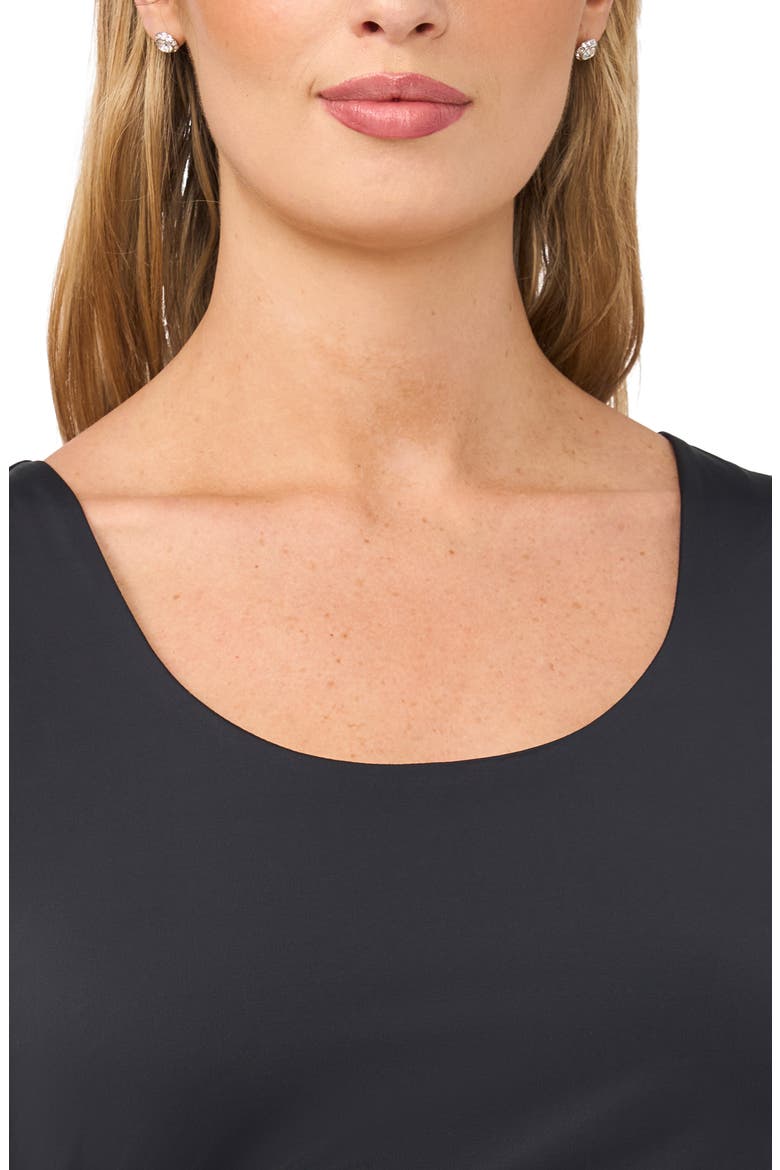 Ruched Compression Tank, Alternate, color, RICH BLACK