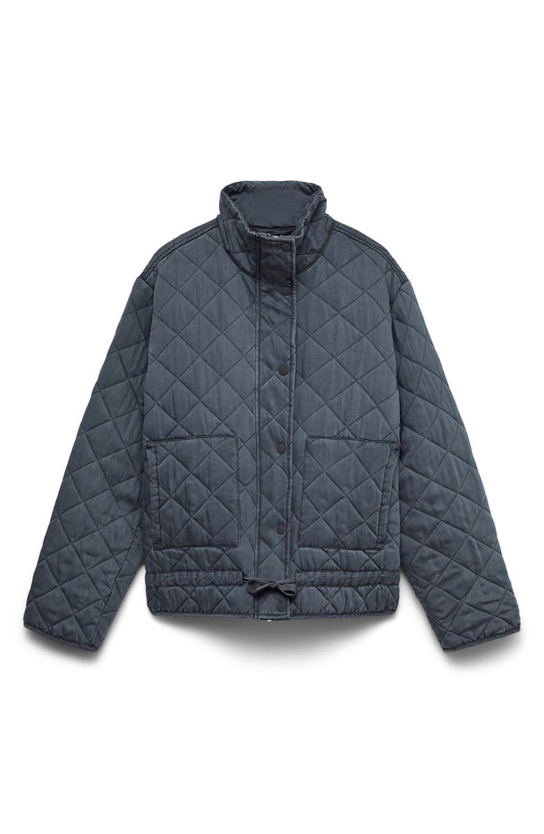 VERO MODA Laguna Quilted Jacket, Alternate, color, Obsidian