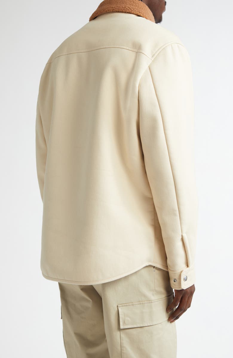 Moncler Teddy Collar Cotton Shirt Jacket, Alternate, color, 