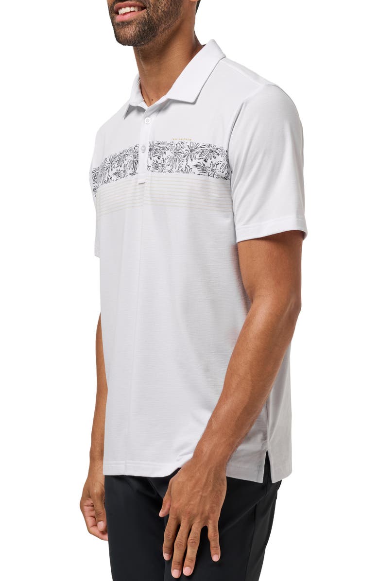 TravisMathew Performance Jersey Flight Polo Shirt, Alternate, color, White