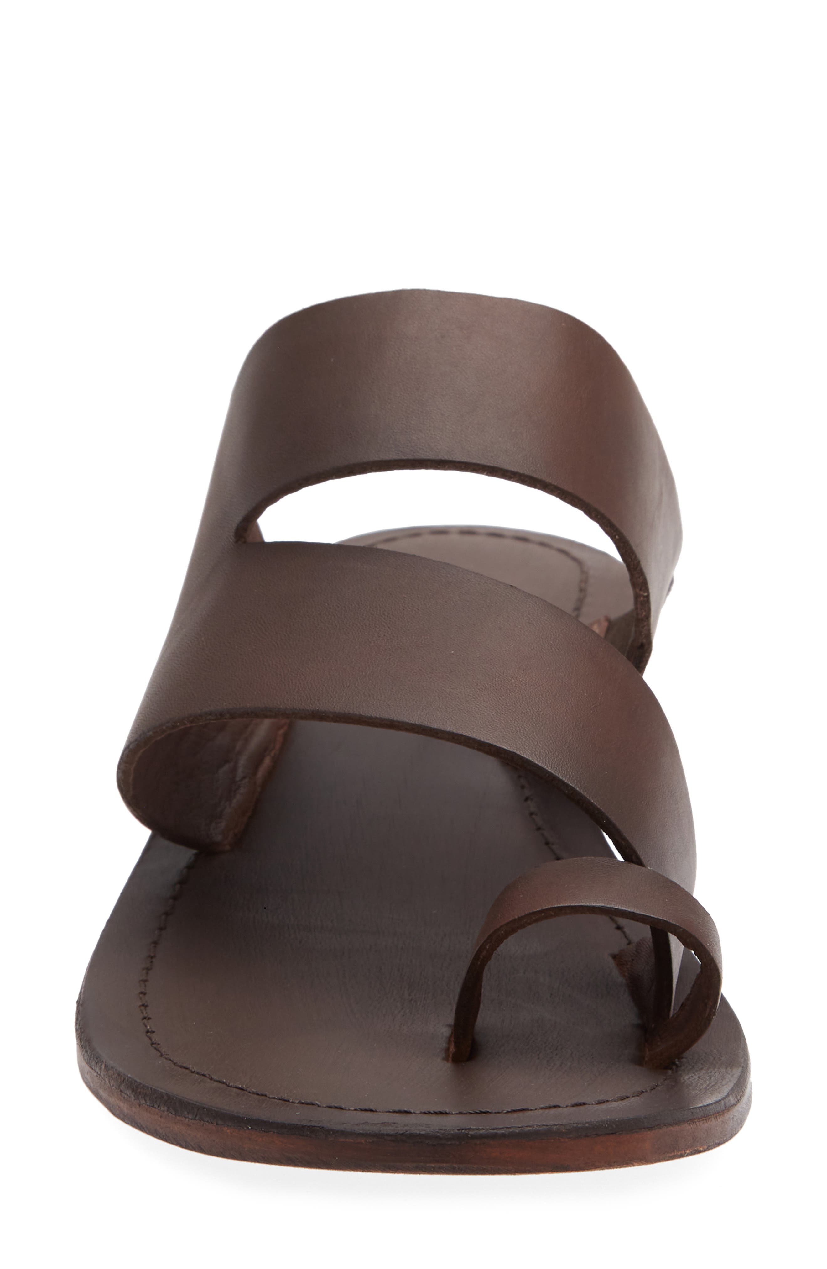 Abilene Toe Loop Sandal, Alternate, color, OAK LEATHER