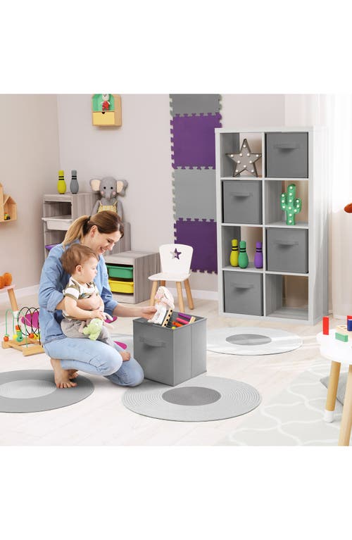 Sorbus 8-pack Foldable Storage Cube Bins In Gray