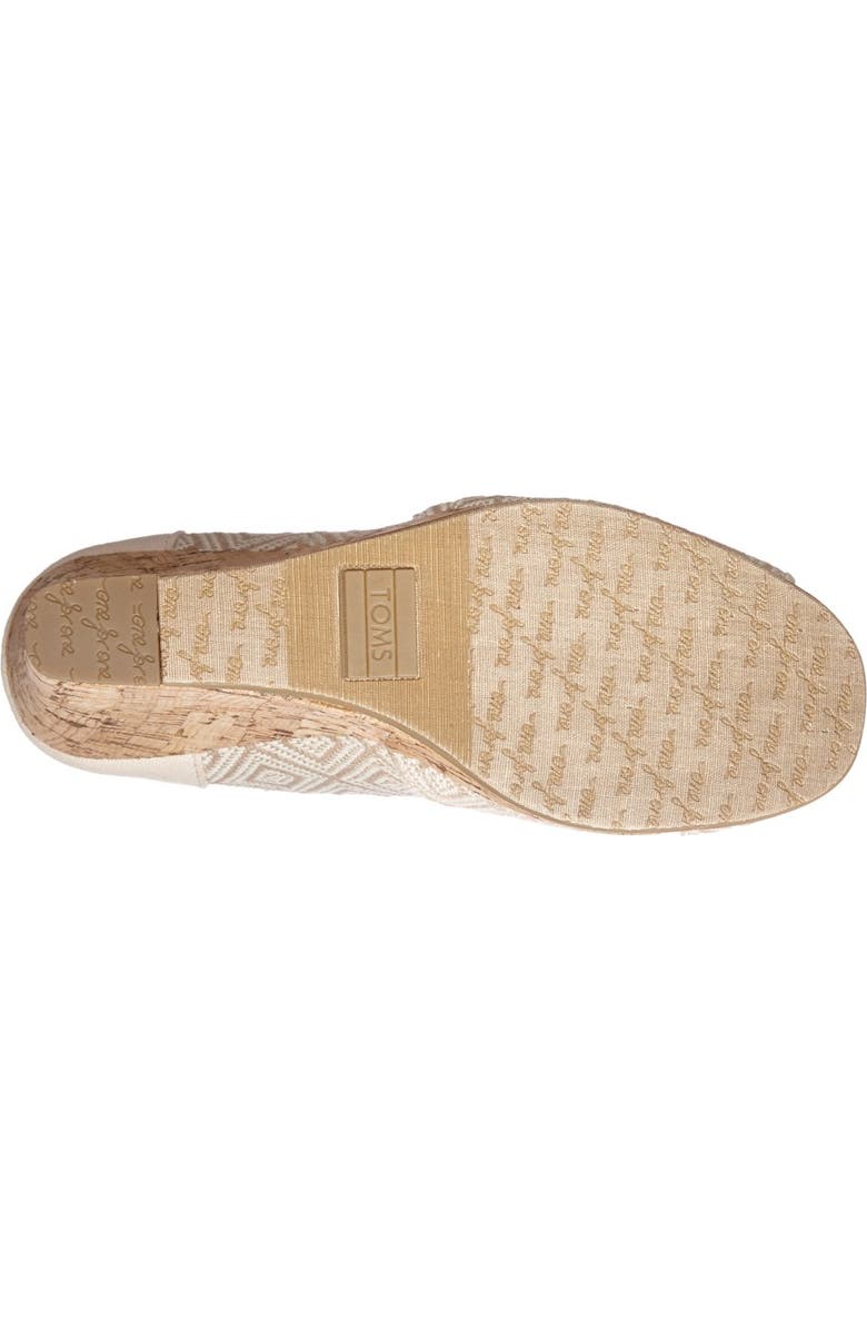 TOMS 'Classic' Woven Wedge Sandal, Alternate, color,