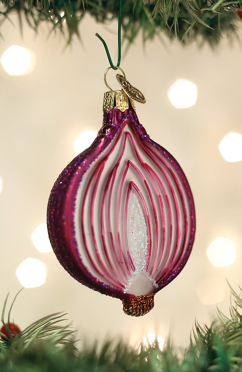 Old World Christmas Red Onion Glass Ornament, Alternate, color, Onion