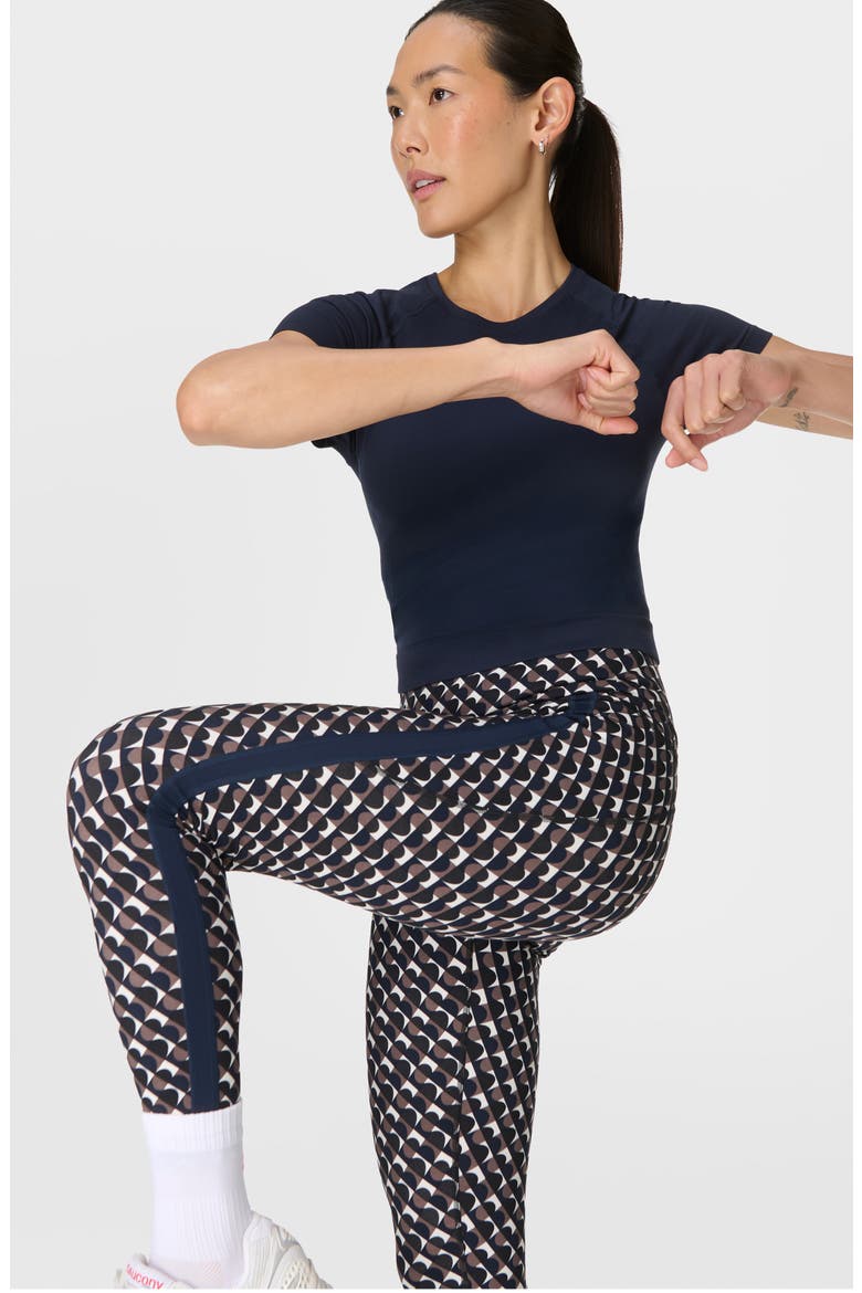 Geo Print Side Stripe Leggings, Alternate, color, BLACK BAUHAUS PRINT