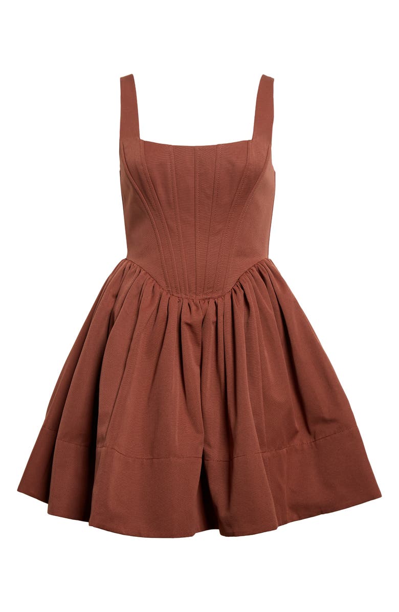 STAUD Landscape Cotton Blend Dress, Alternate, color, Clove