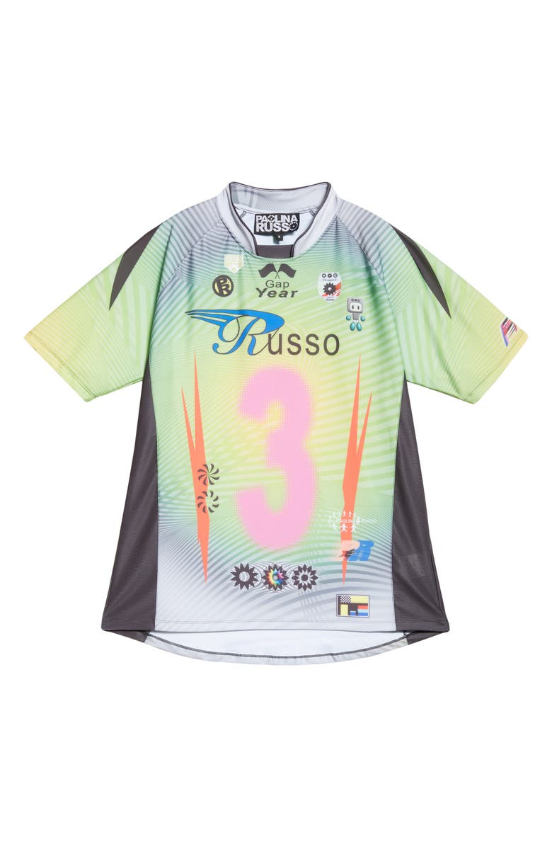 Paolina Russo Oversize Short Sleeve Stretch Jersey Top, Alternate, color, 