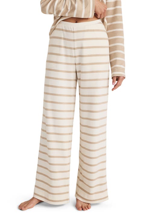 Brushed Cotton Interlock Stripe Pants