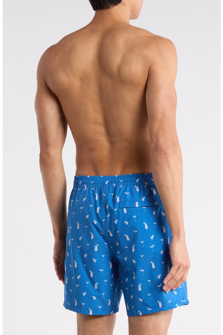 Stretch Waist 6.5-Inch Swim Trunks, Alternate, color, DARK BLUE