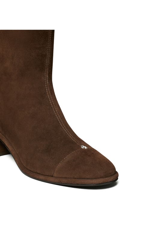 Tory Burch Cap-toe Knee-high Boots In Brown